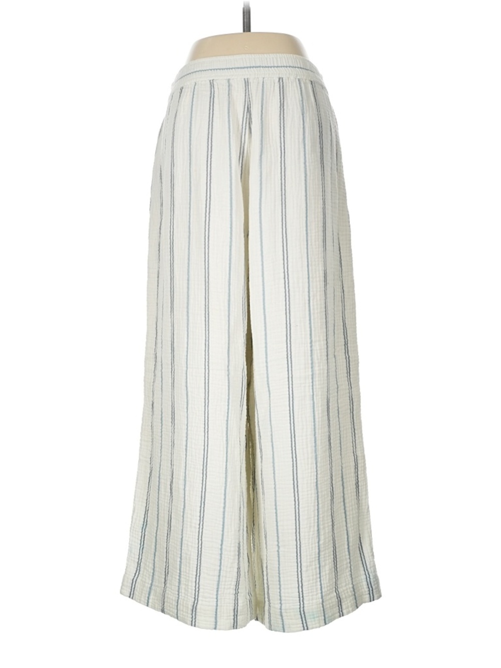 Madewell 100% Cotton Muslin Wide Leg Striped Pants (Size M)